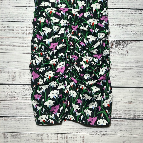Veronica Beard Janis Floral Ruched Dress Size 4 - Picture 10 of 16